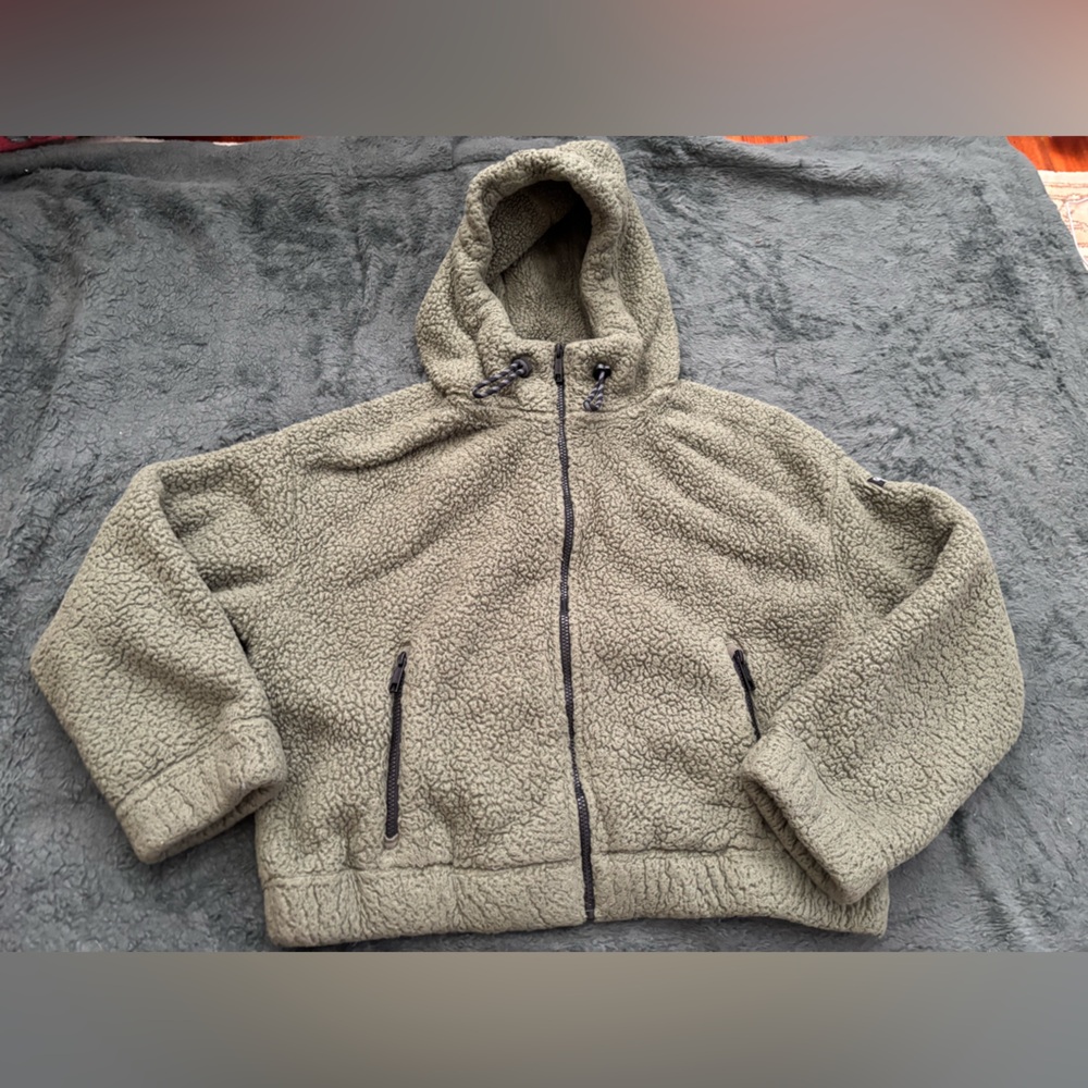 Calvin Klein Fleece Zip Jacket Green size Large